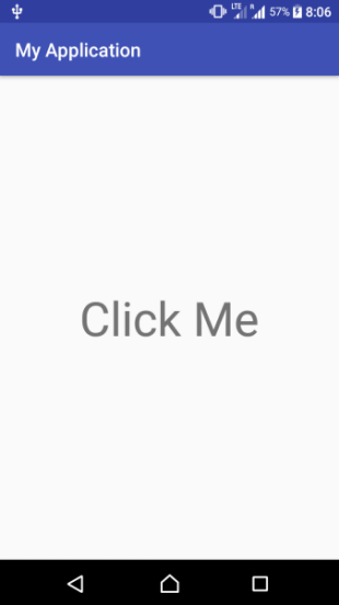 MainActivity with TextView "Click Me" - Kotlin Android Tutorial - www.tutorialkart.com