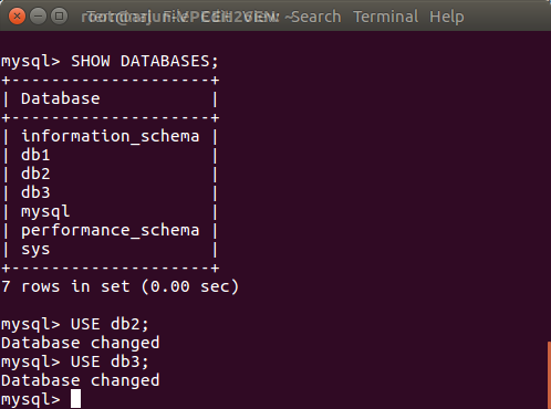 Mysql select database Mysql select database