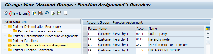 Account groups functions assignment SAP