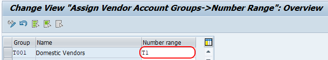 Assign Number Ranges to Vendor Account Groups in SAP