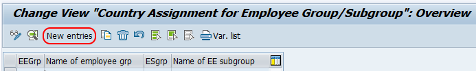 Assign employee subgroups to employee groups SAP