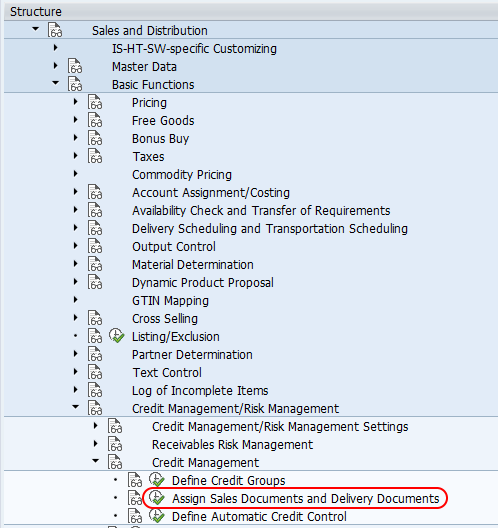 Assign sales documents and delivery documents SAP path