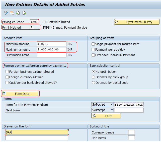 Automatic Payment Program - payment methods per company code