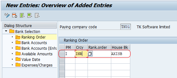 Bank determination - Rank order Payment program in SAP