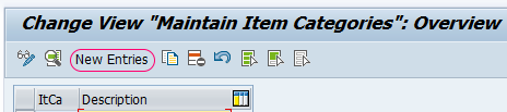 Create new item categories in SAP
