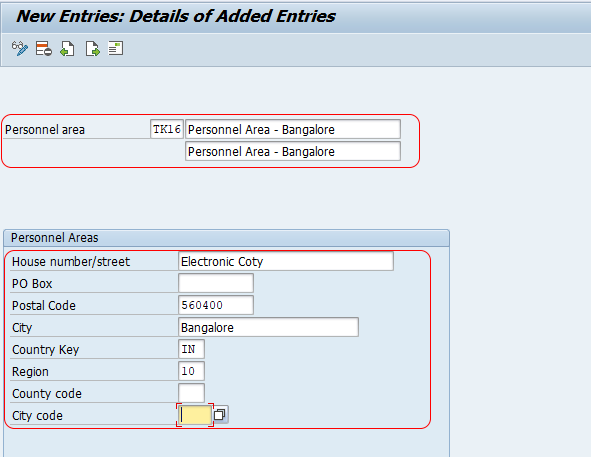 Define Personnel Area in SAP