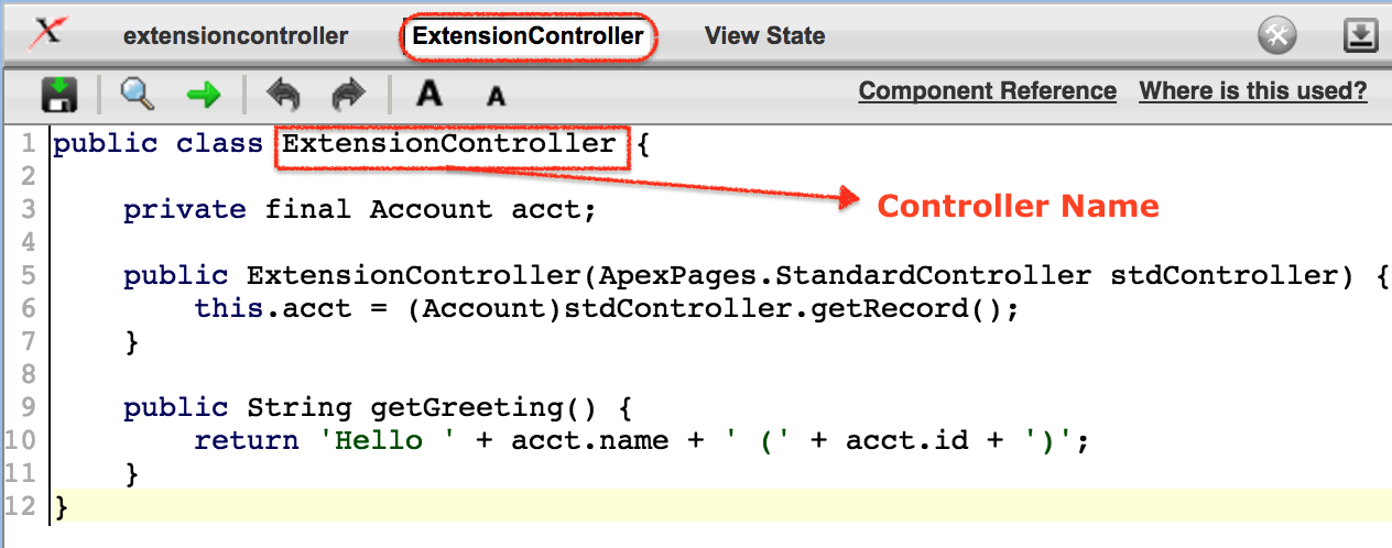 Controller extension in Salesforce