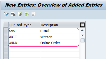 How to define purchase order types in SAP SD