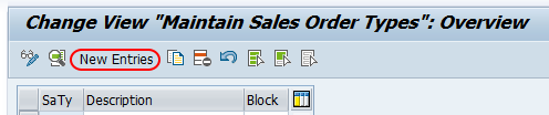 Maintain sales order types SAP