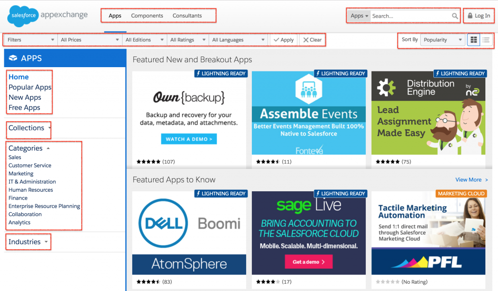 Salesforce Appexchange marketplace