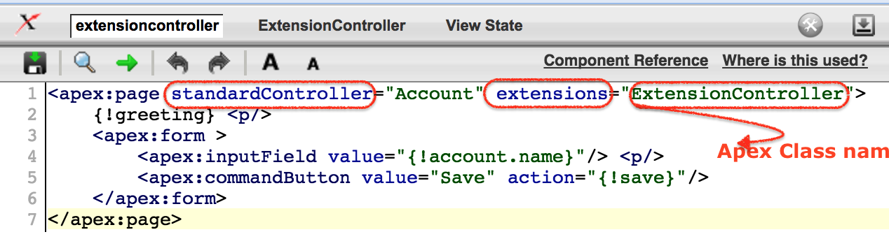 Controller extension in Salesforce