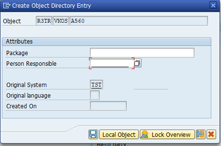 Save condition table in local object.