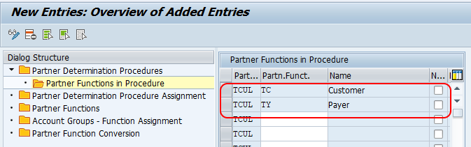 Setup Partner Determination Procedure in SAP SD