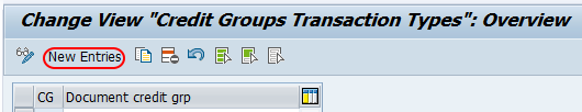 credit groups transaction types SAP