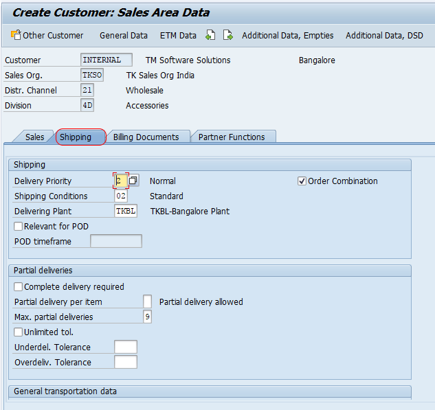 customer master assignment in sap