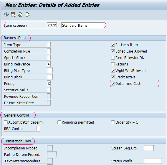 item category and account assignment category in sap mm