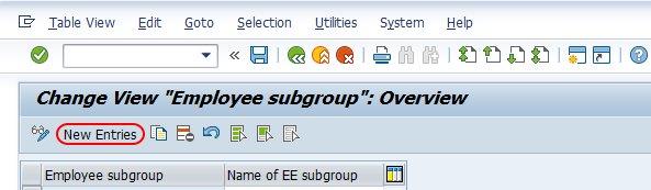 define employee subgroups in SAP