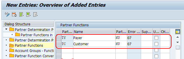 define partner functions SAP