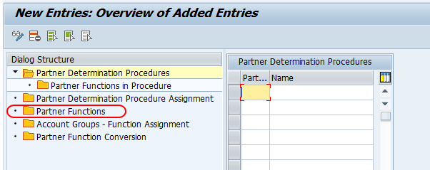 partner functions SAP