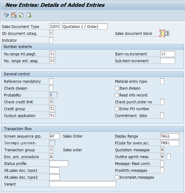 delivery type assignment in sap