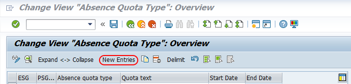 Absence quota types sap
