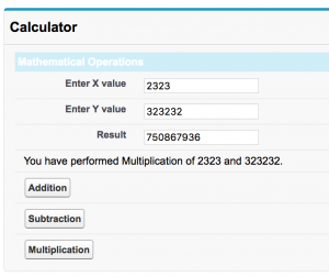 Write an Apex Class to perform addition, subtraction and Multiplication
