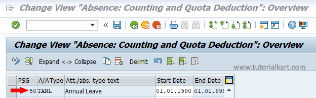 Assign Counting Rules to Absence Types in SAP