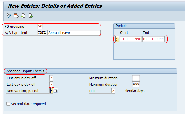 Define Absence Types in SAP HR