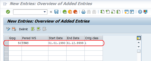 Define Counting Classes for Period Work Schedule SAP HR