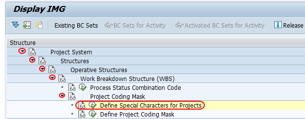Define Special Characters for Projects path