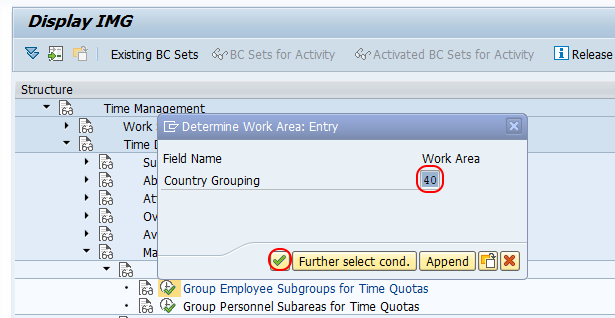 Group ES for Time Quotas SAP