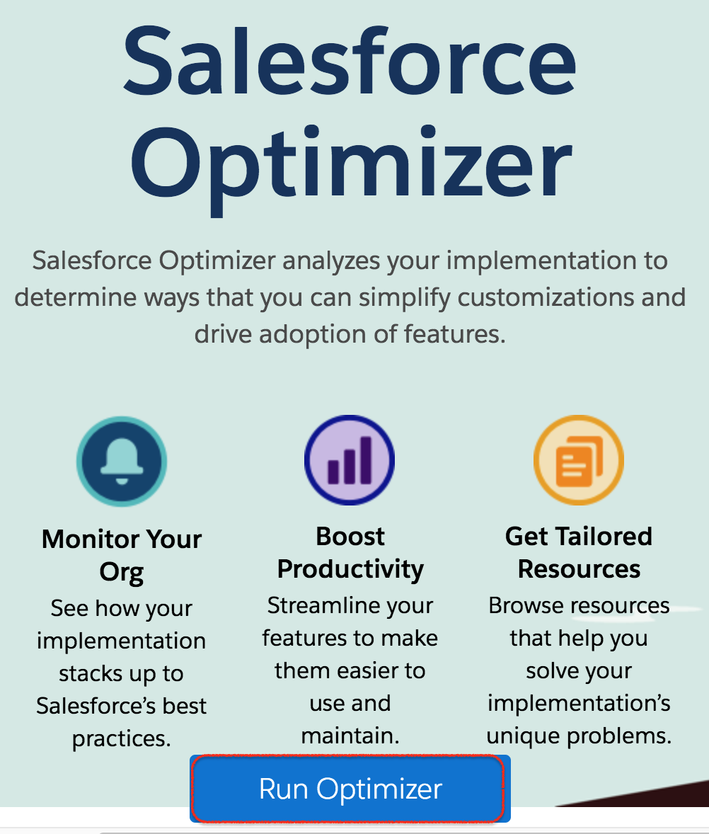 What is Salesforce Optimizer