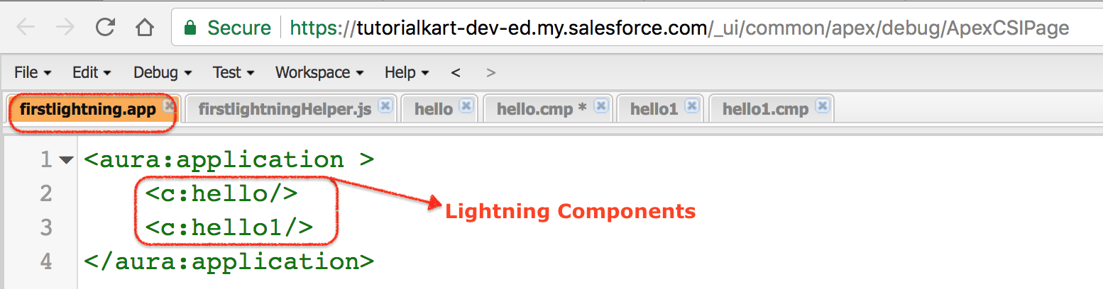 how to create salesforce lightning app