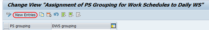 PS groupings for work schedules SAP