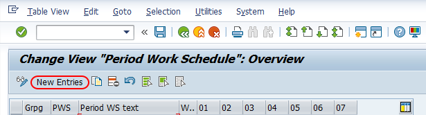 Period work schedule in SAP