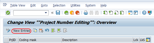 Project number editing SAP