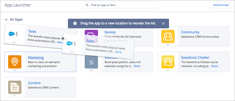 app launcher in sfdc