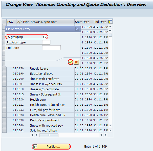 counting and quota deduction SAP