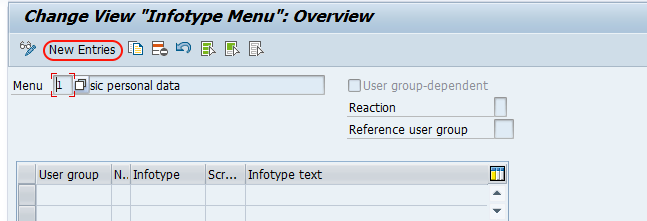 create infotype menu in SAP