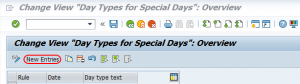 SAP HR - Define Day Types, Special days, Selection rules - TutorialKart
