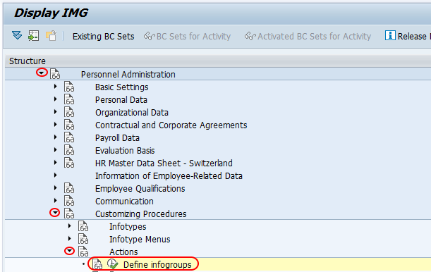 define infogroups SAP path