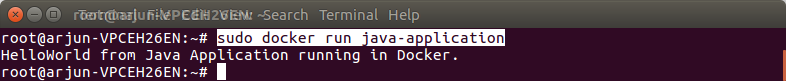 Run Docker Java Example