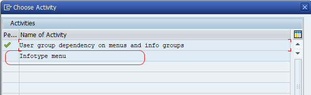 infotype menu SAP