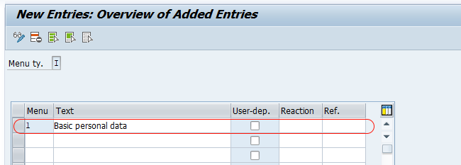 menu infotype SAP