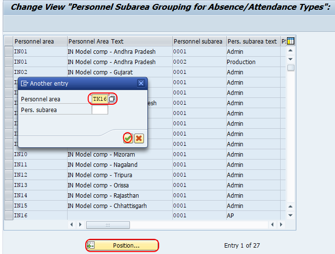 personnel subarea groupings for absence