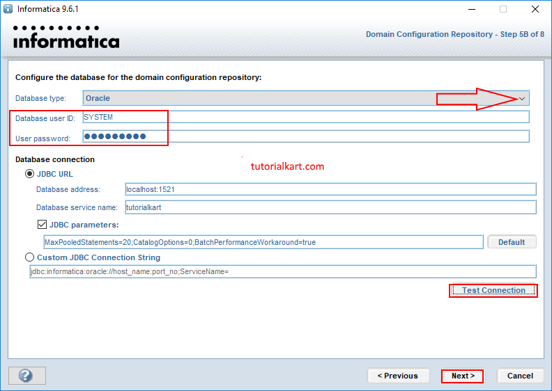 How to create Informatica domain