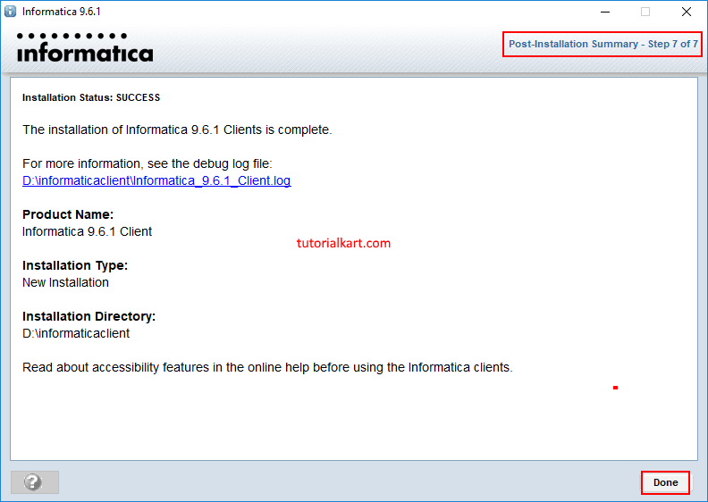 Informatica Client Installation