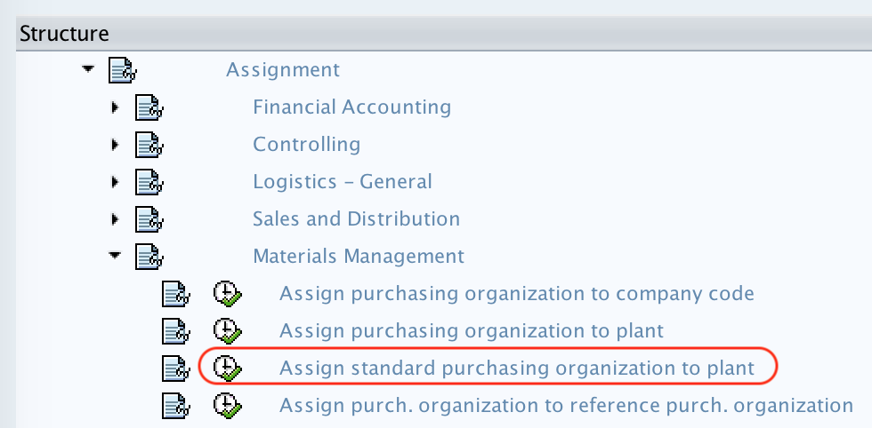 Assign standard purchasing organization to plant SAP