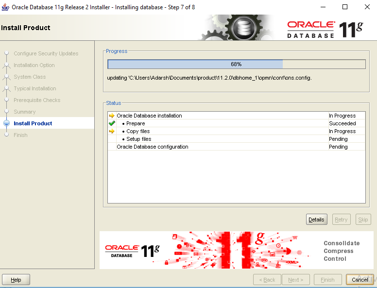 Oracle Database installation for Informatica