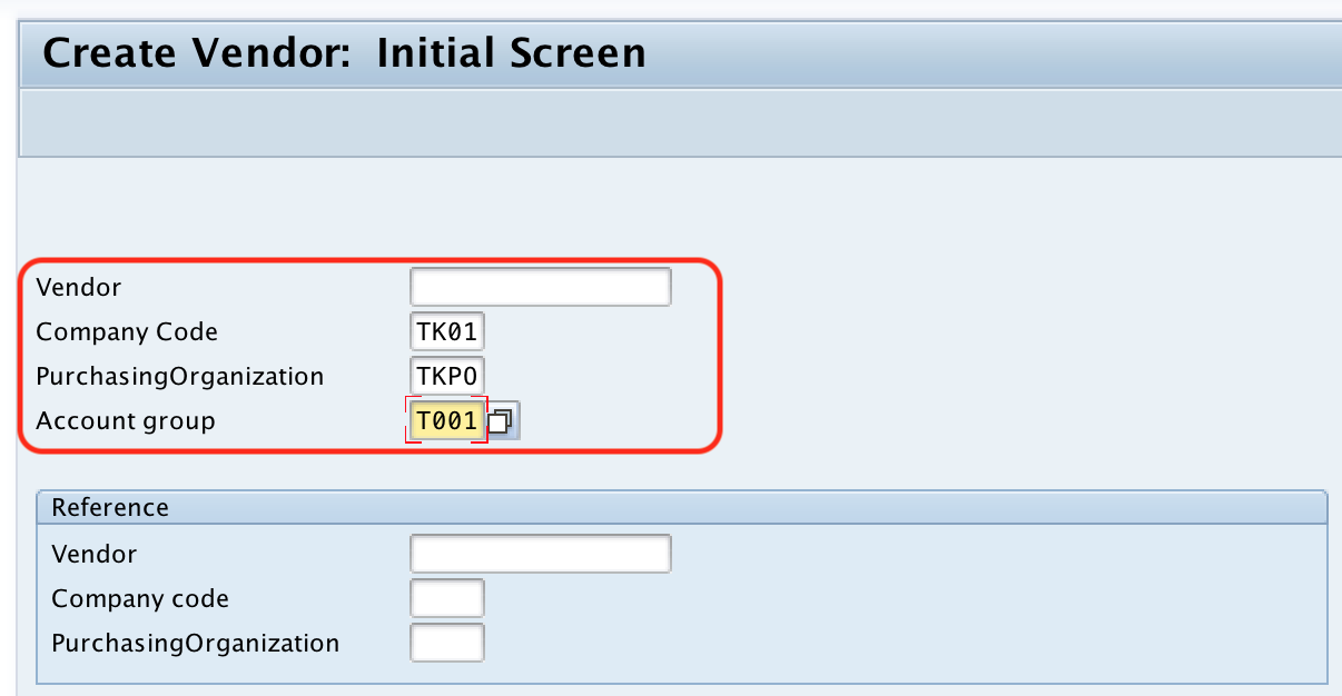 Create Vendor Master Record in SAP